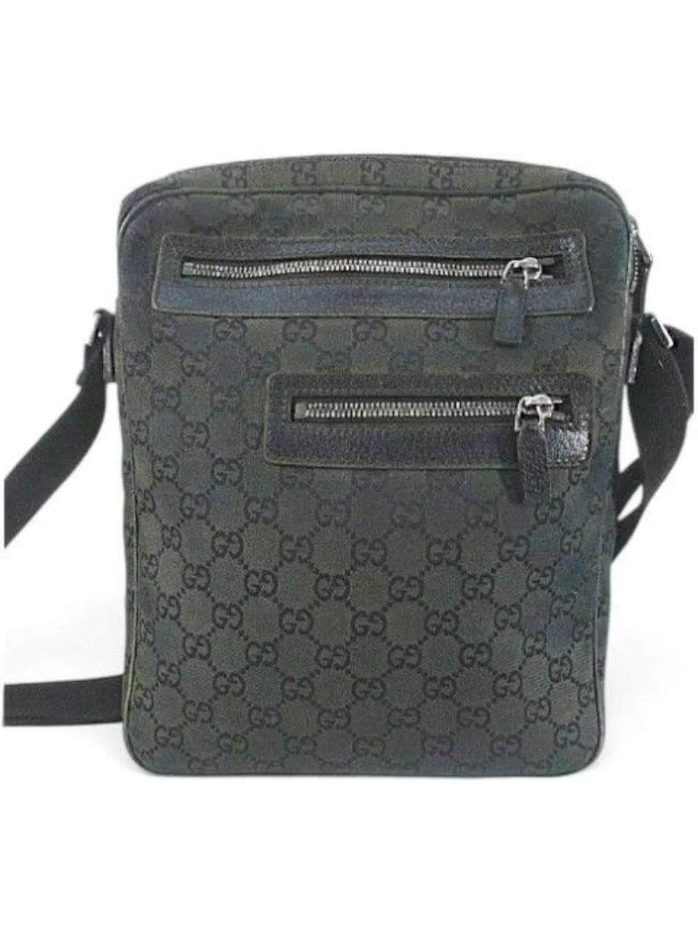 Gucci Shoulder Bag Crossbody GG Canvas Black